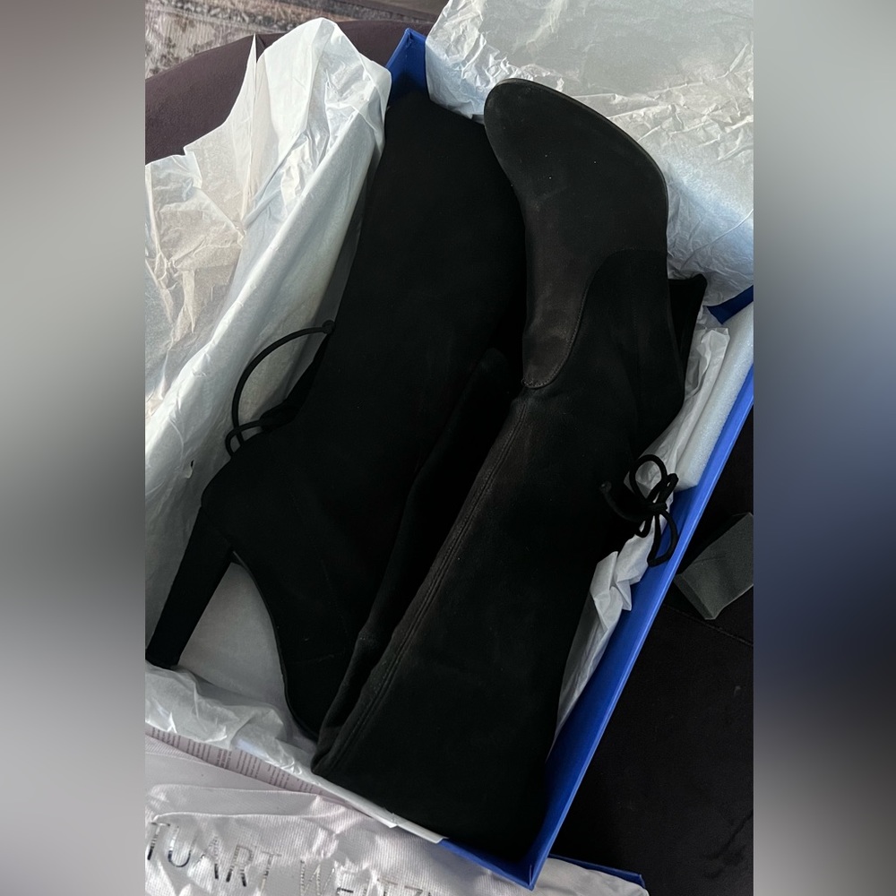 Stuart Weitzman Highland Boots W/ 3” Block Heels.… - image 1